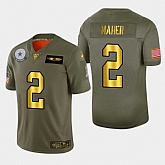 Nike Cowboys 2 Brett Maher 2019 Olive Gold Salute To Service 100th Season Limited Jersey Dyin,baseball caps,new era cap wholesale,wholesale hats